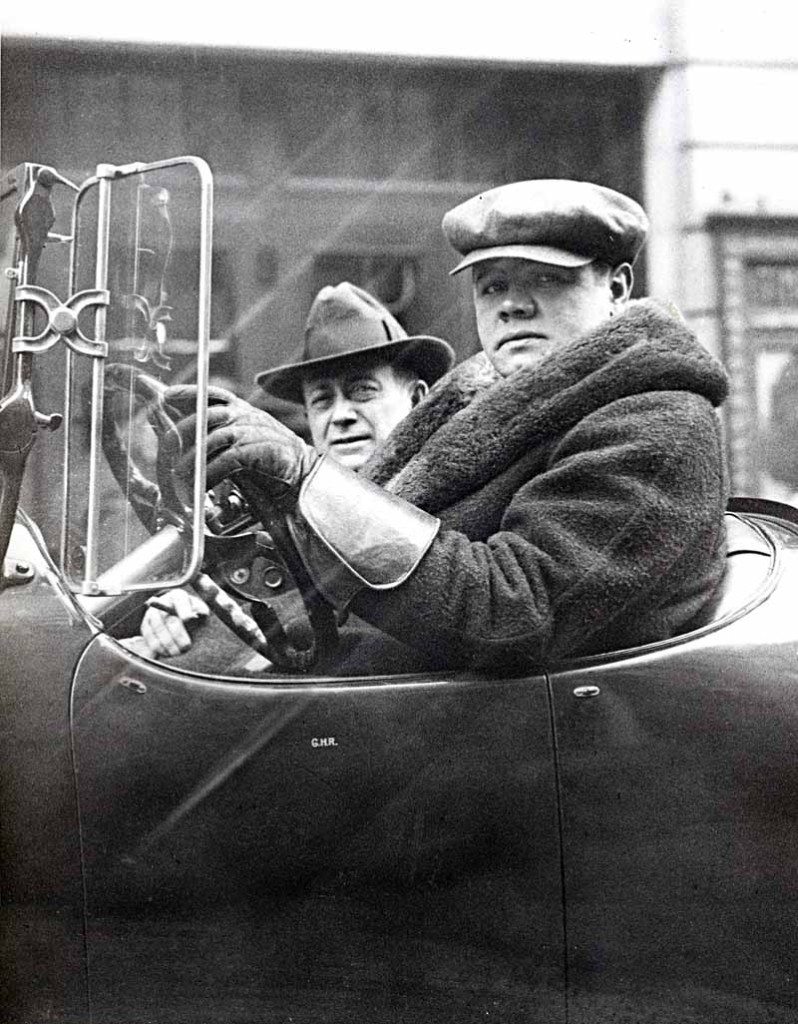 Babe Ruth takes manager Miller Huggins for a spin in 1921  (Photos courtesy of the Daily News)