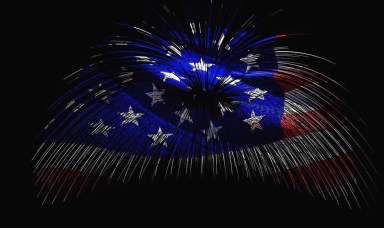 american flag fireworks