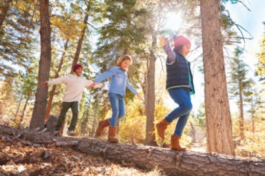 kids friends forest