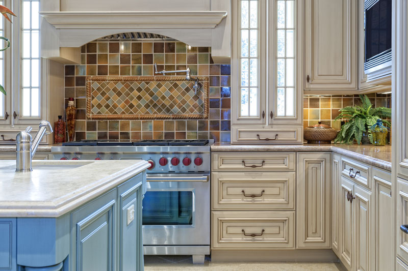 Beautiful Custom Kitchen with Island in an Estate Home
