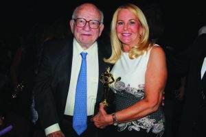 Actor Ed Asner and Angela Susan Anton