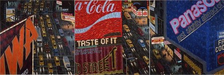 yvonne jacquette times square triptych ii 1986 87 oil on canvas 80 x 240 overall dcmoore gallery