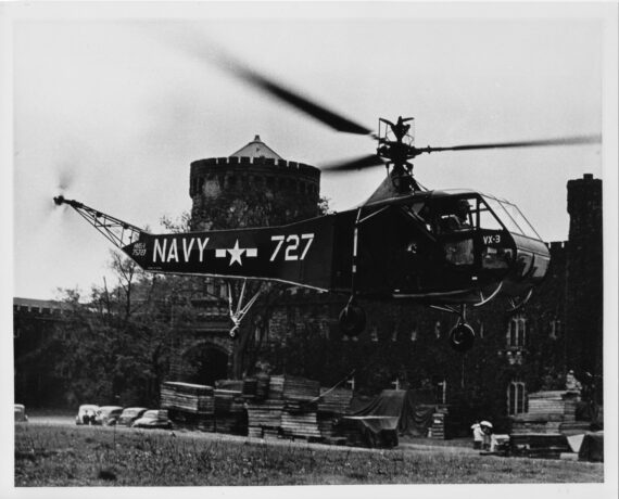 Navy-in-front-of-Castle-Gould-