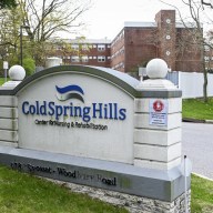 The sign outside the Cold Spring Hills Center for Nursing and Rehabilitation, in Woodbury