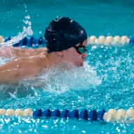 Locust Valley Middle School's Matthew McCloy competed in the butterfly at the school’s first meet