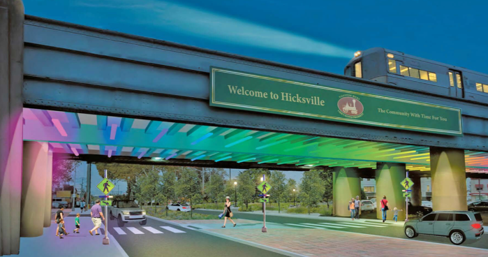 Hicksville's downtown area received $6.2 million for revitalization.