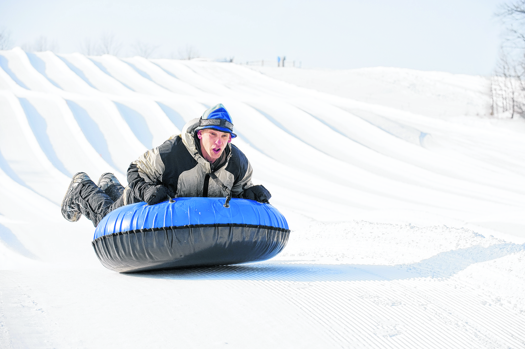 Snow tubing is a great way to spend a weekend getaway during winter break.