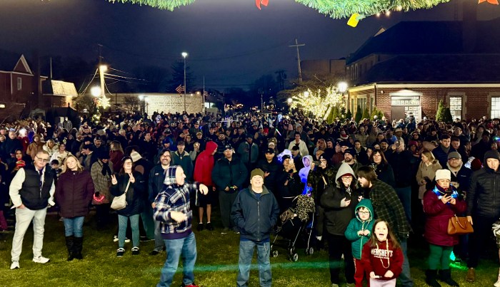 Farmingdale residents gathered to watch the annual ball drop on New Year's Eve.