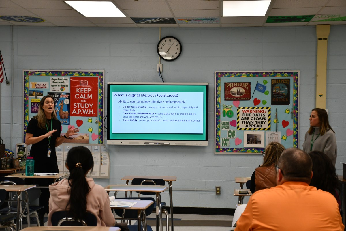 Carle Place Parents University meeting. Photo courtesy: The Carle Place School District
