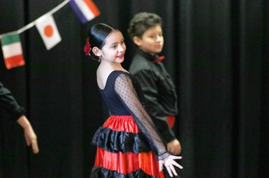 Lakeville Elementary Students perform a traditional dance for Cultural Pride Day