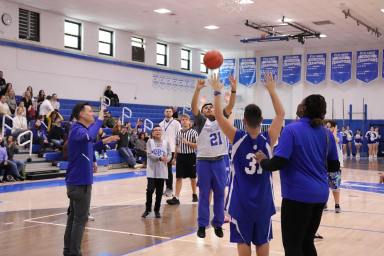 Port Washington Challenger basketball team holds first home game of the season against Roslyn.