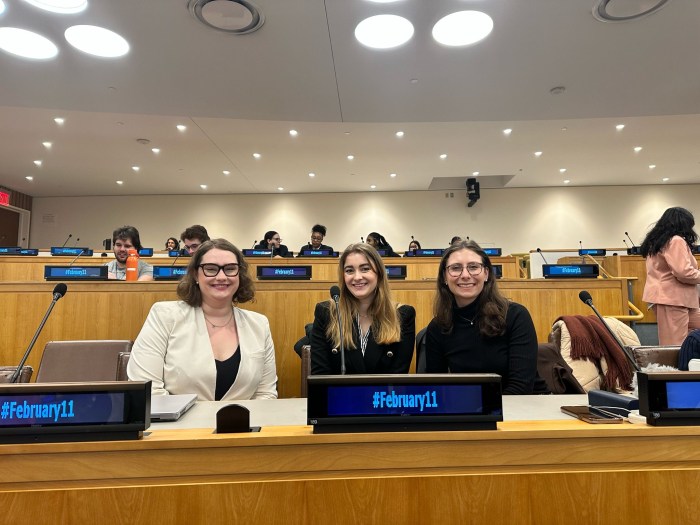 Pictured left to right, Katharina Brosch, Lisa Wiersch and Dr. Erynn Christensen
