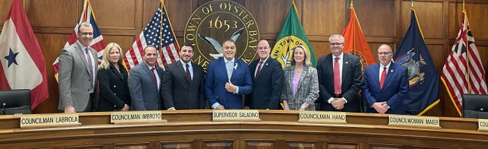 Town of Oyster Bay trustees at Feb. 11 meeting