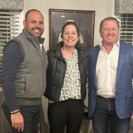 From left to right, newly elected Trustees Bruno Carusone and Patricia “Patty” Miller with Mayor Lawrence Ceriello