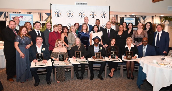 Board Members, local officials and honorees at the annual North Shore Hispanic Chamber of Commerce’s Winter Gala.