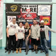 Kids Need More Volunteers Raymond Reed, Alyssa Roesch, Tina Adamo and Paulie Roesch Kids with Need More Founder Johnny Ray at the Freeport PAL's Ring Masters Tournament.