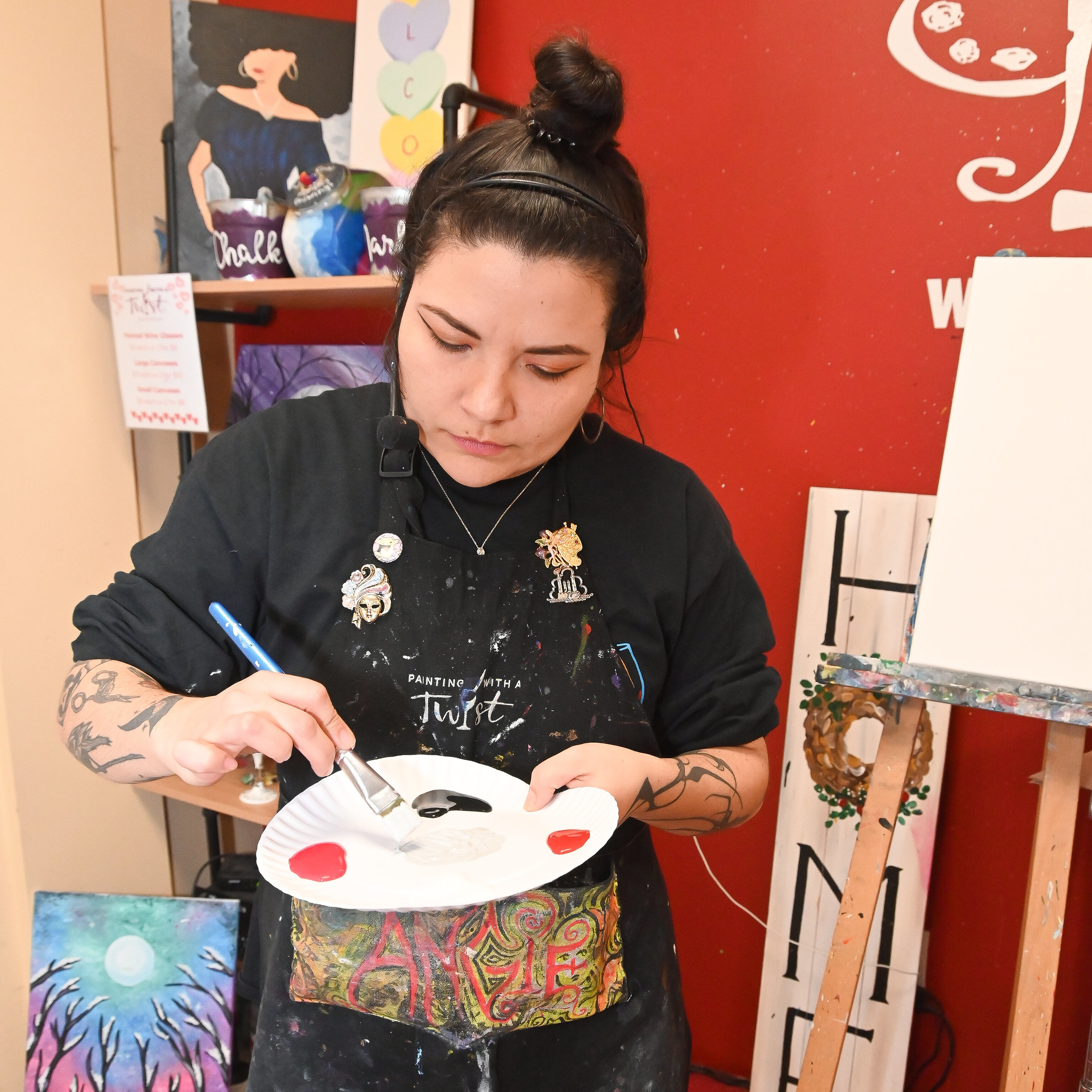 Mikey G's Embracing Wings Foundation paint and sip fundraiser