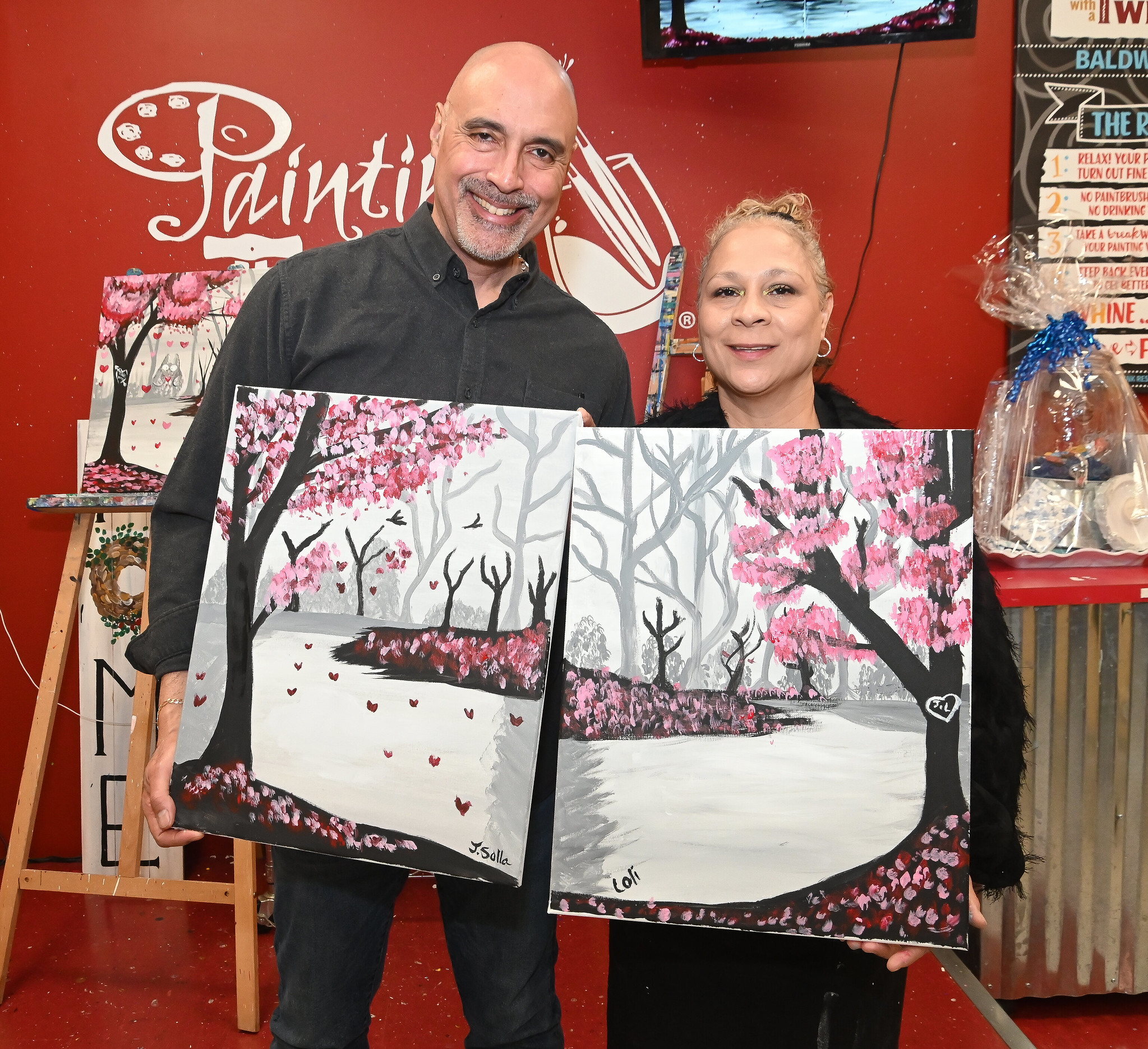 Mikey G's Embracing Wings Foundation paint and sip fundraiser