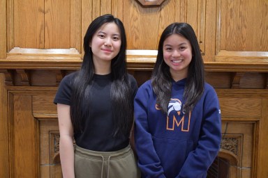 Manhasset Valedictorian Julie Mingxin Chen and Salutatorian Grace Punzalan
