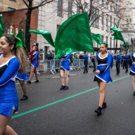 The North Babylon High School color guard gave a mesmerizing flag performance for parade-goers.