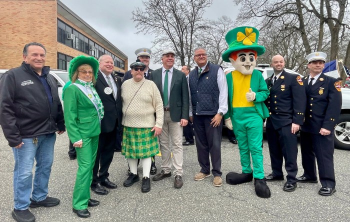 Village of Farmingdale board of trustees at St. Patrick's Day parade
