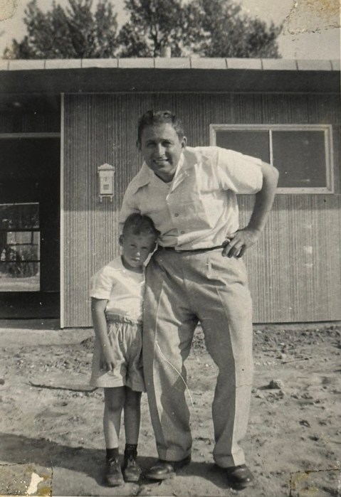 Edward Berenson with his father in Levittown, PA