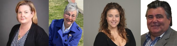 Cathryn Harris-Marchesi, Theresa Moschetta, Carla Anastasio and John Perrone (L. to R.) run for Glen Cove City Council with the Democratic Committee