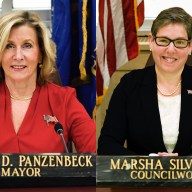 Glen Cove's Mayor Pamela Panzenbeck (L.) and Council Member Marsha Silverman (R.)