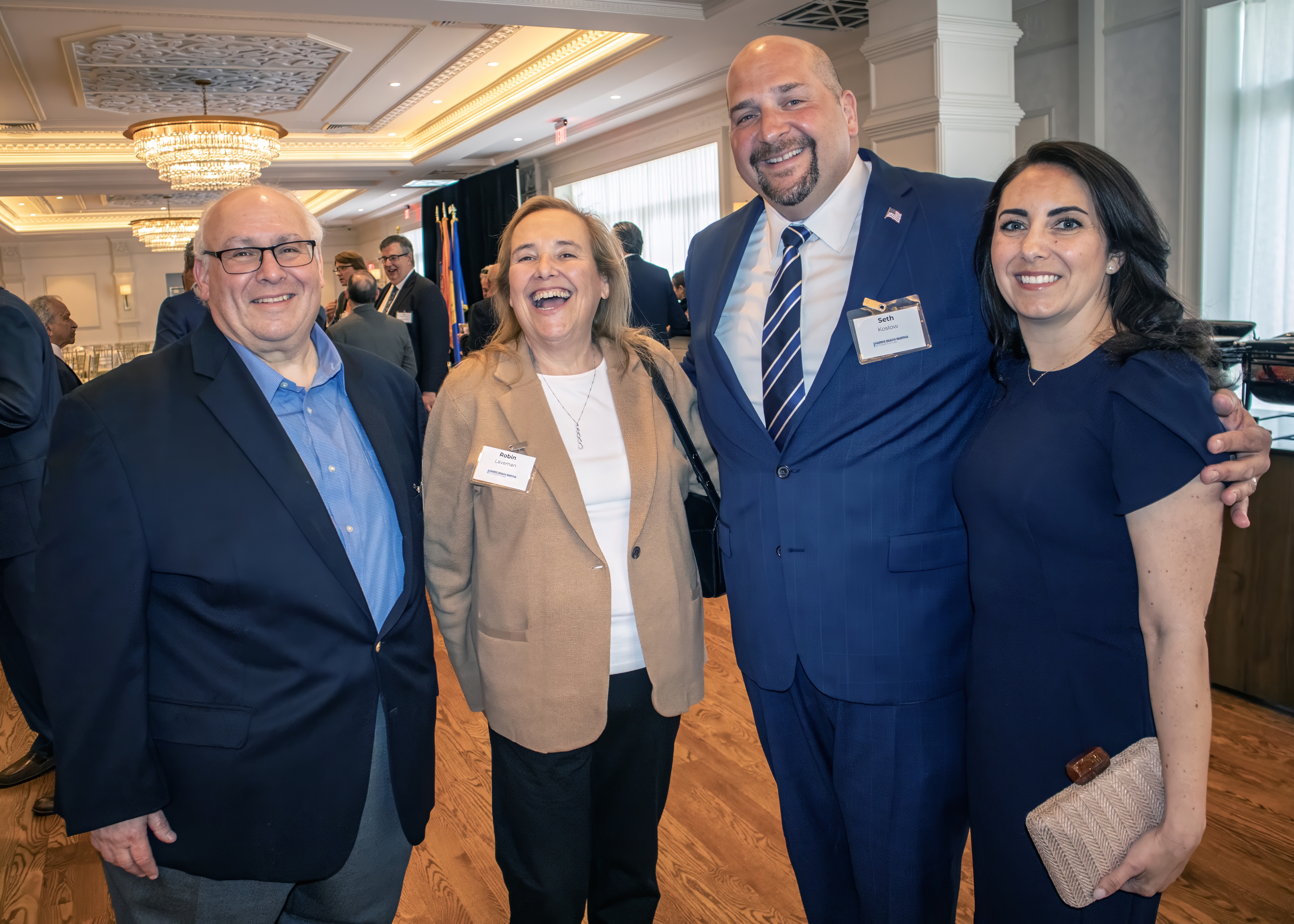 Harris Beach Murtha (L-R) West Hampton Dunes Mayor Irwin Krasnow, Robin S. Laveman of Oyster Bay Cove, Nassau County Legislator Seth Koslow and Nicole Aloise, candidate for Nassau County District Attorney.