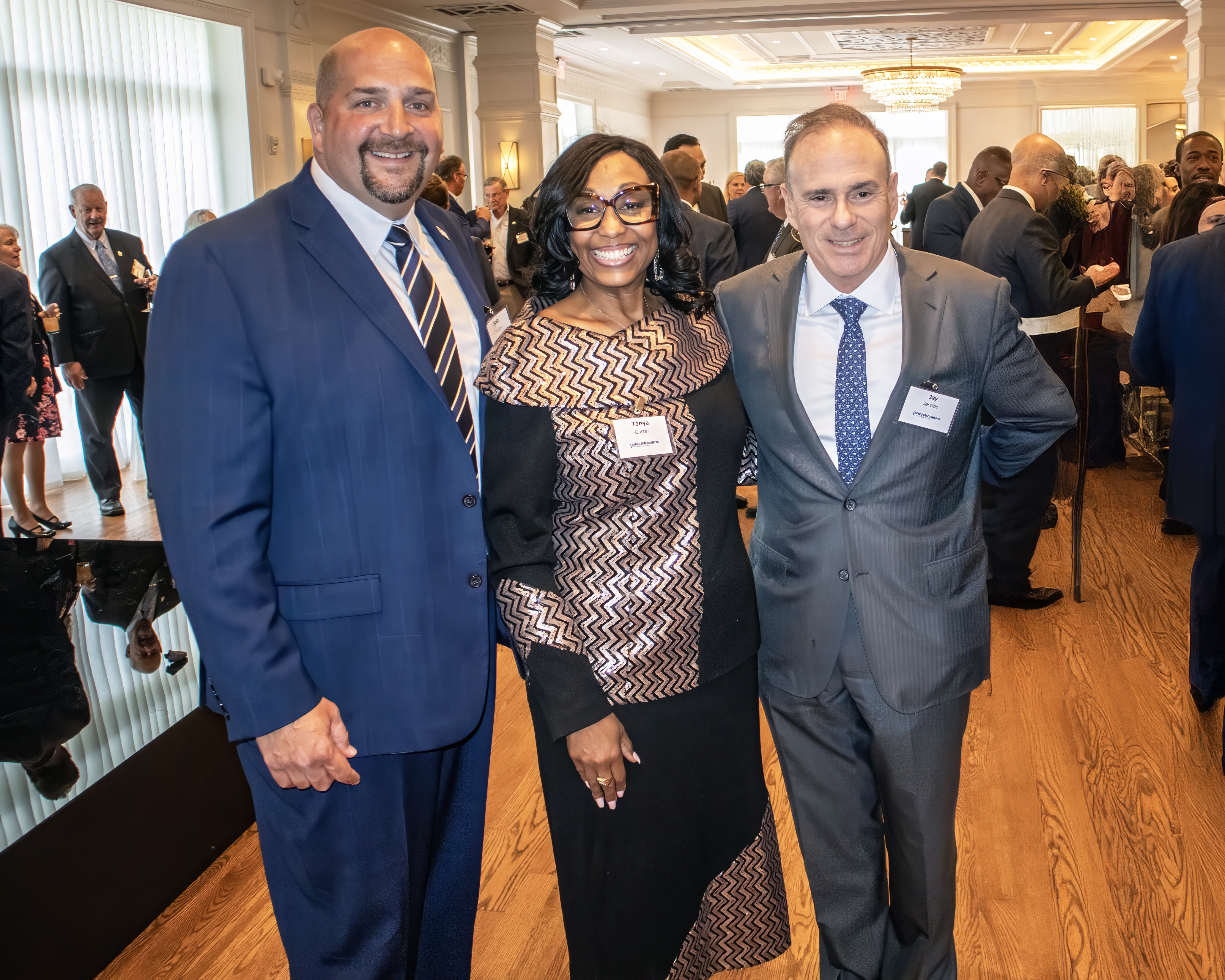 Harris Beach Murtha Nassau County Legislator Seth Koslow, Hempstead Village Trustee Tanya Carter, and chairman of the NYS Democratic Committee Jay Jacobs.