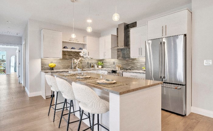 A kitchen in one of the Royal Blue units.