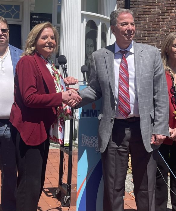 Nassau County District Attorney Anne Donnelly and Vice Chairman of The Holocaust Memorial and Tolerance Center join forces to create a campaign against antisemitism and hate.