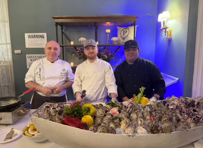 Chefs from The Mansion at Glen Cove served oysters to diners at the 27th annual Culinary Delights