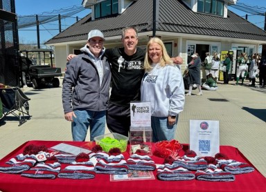 Chirs Phelan, David Anderson and Christie Phelan (L. to R.) at the Thursday, April 17, Corey's Promise Softball Tournament fundraiser