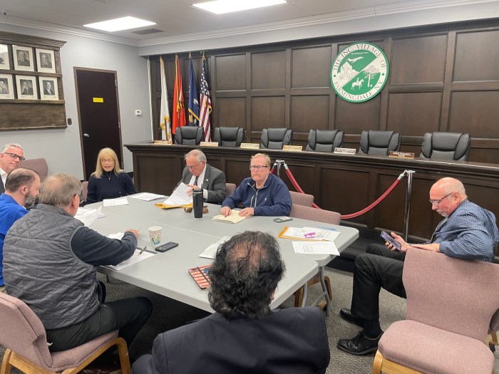 Farmingdale Village board of trustees adopted a budget that exceeds the tax cap on Monday, April 14