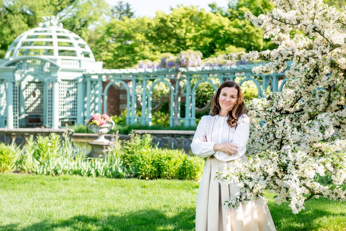 Maura Brush out for a stroll at Old Westbury Gardens