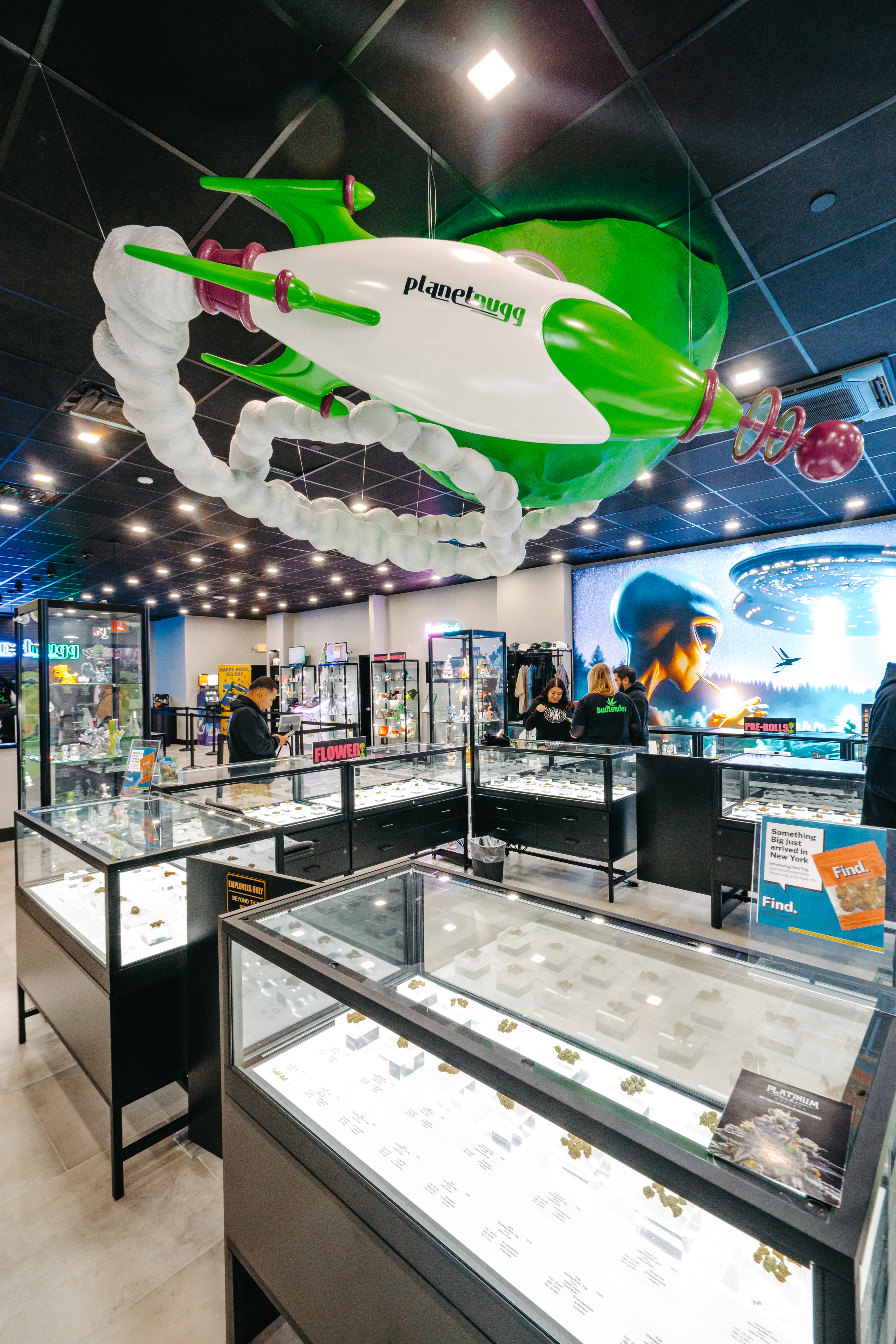 Planet Nugg's showroom is an experience with over 1,700 NYS legal cannabis products.