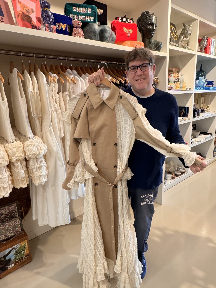 Code Blue co-owner Jeff Silver said his gift and accessory store offers products shoppers aren't likely to find outside of Manhattan, like dresses by Parisian designer Rokh.