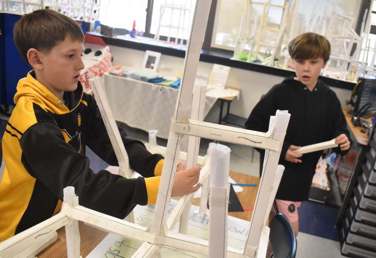 McKenna Elementary School fourth graders began work on their marble rollercoasters, part of a STEAM unit that explored different physics concepts.