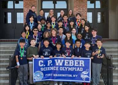 Port Washington's C.P. Weber Middle School Science Olympiad team heads to New York State Science Olympiad competition.