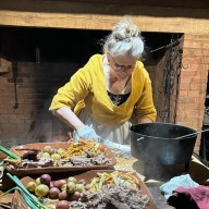 Historic cook Diane Schwindt will join with the Roslyn Landmark Society to bring an immersive colonial culinary experience on April 26 at the Trinity Episcopal Church.