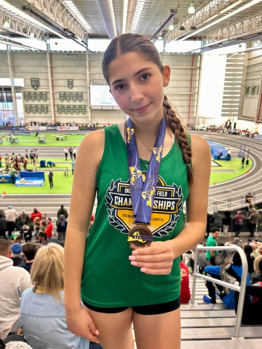 Giuliana Portaro sets personal best at Nassau County Championships and earns No. 3 spot nationwide for performance in the Class of 2029's 600-meter dash