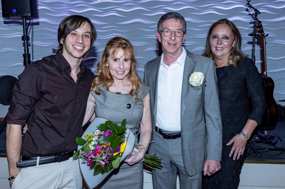 Alex, Kennedy's son' Lora Cusumano, Kennedy's wife; Bruce Kennedy, Cooking for a Cure honoree; Delia DeRiggi-Whitton, Nassau County Minority Leader (L. to R.) at the 19th annual Cooking for a Cure on Wednesday, April 9.