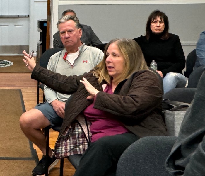 Manorhaven residents expressed concerns about overdevelopment on Manhasset Isle and the proposed development's potential impact on traffic, water and the environment.