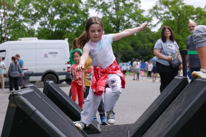 Kid at 2024 SpringFest held by the Plainview-Old Bethpage Chamber of Commerce