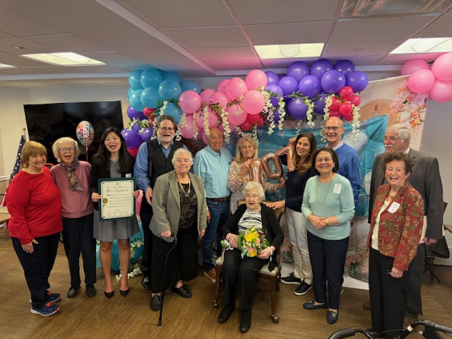 Gertrude Malin celebrated her 107th birthday at Atria Park of Great Neck.