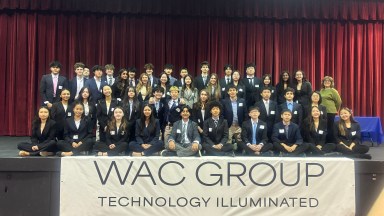 On April 27, science research students from Manhasset High School participated in the WAC Lighting Invitational Science Fair, which was held at Roslyn High School.