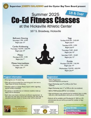 Town of Oyster Bay announces summer co-ed fitness classes