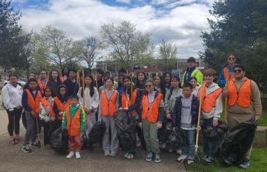 Levittown Community Council partners with student clubs to clean up area on Earth Day