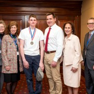 Henry Mahnken (Center L.) earns gold at the state SkillsUSA competition and heads to nationals this June.